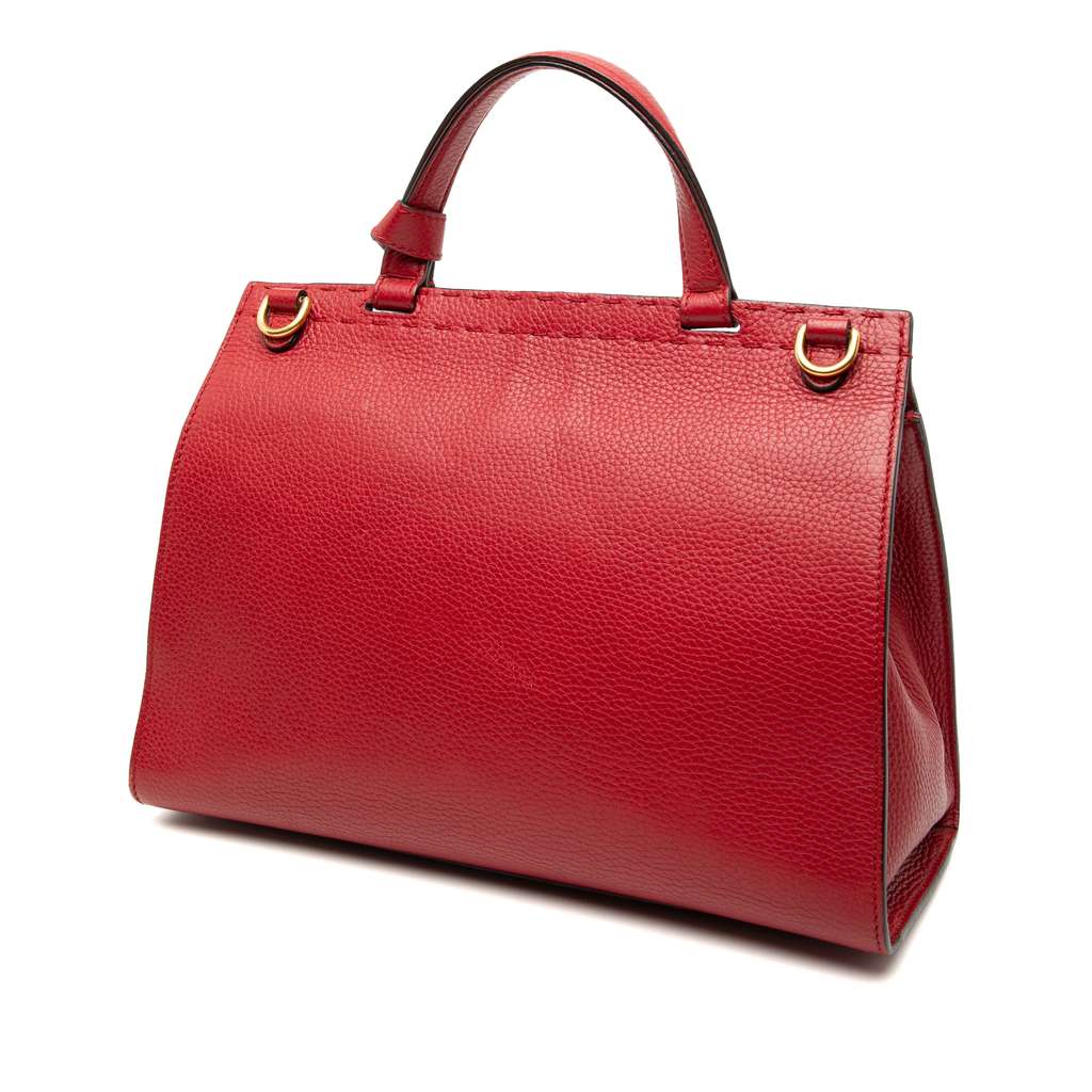 Gucci Medium GG Marmont Grained Leather Top Handle Satchel - 2