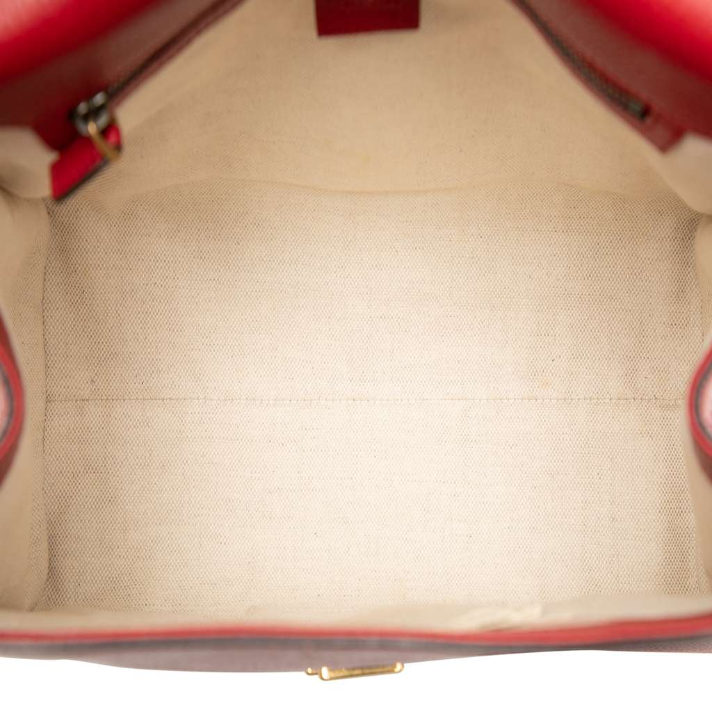 Gucci Medium GG Marmont Grained Leather Top Handle Satchel - 4