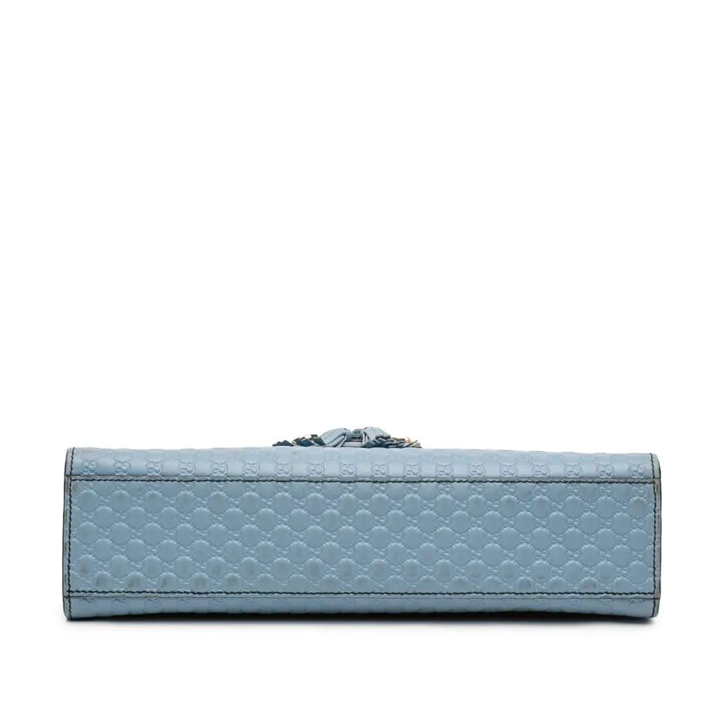 Gucci Medium Microguccissima Emily Shoulder Bag Blue Leather Very good - Inside View