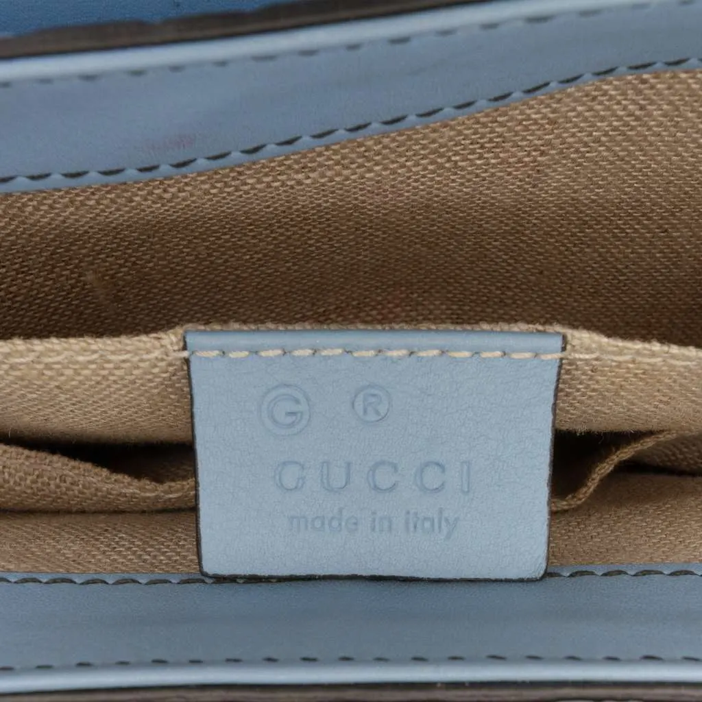 Gucci Medium Microguccissima Emily Shoulder Bag Blue Leather Very good - Box View