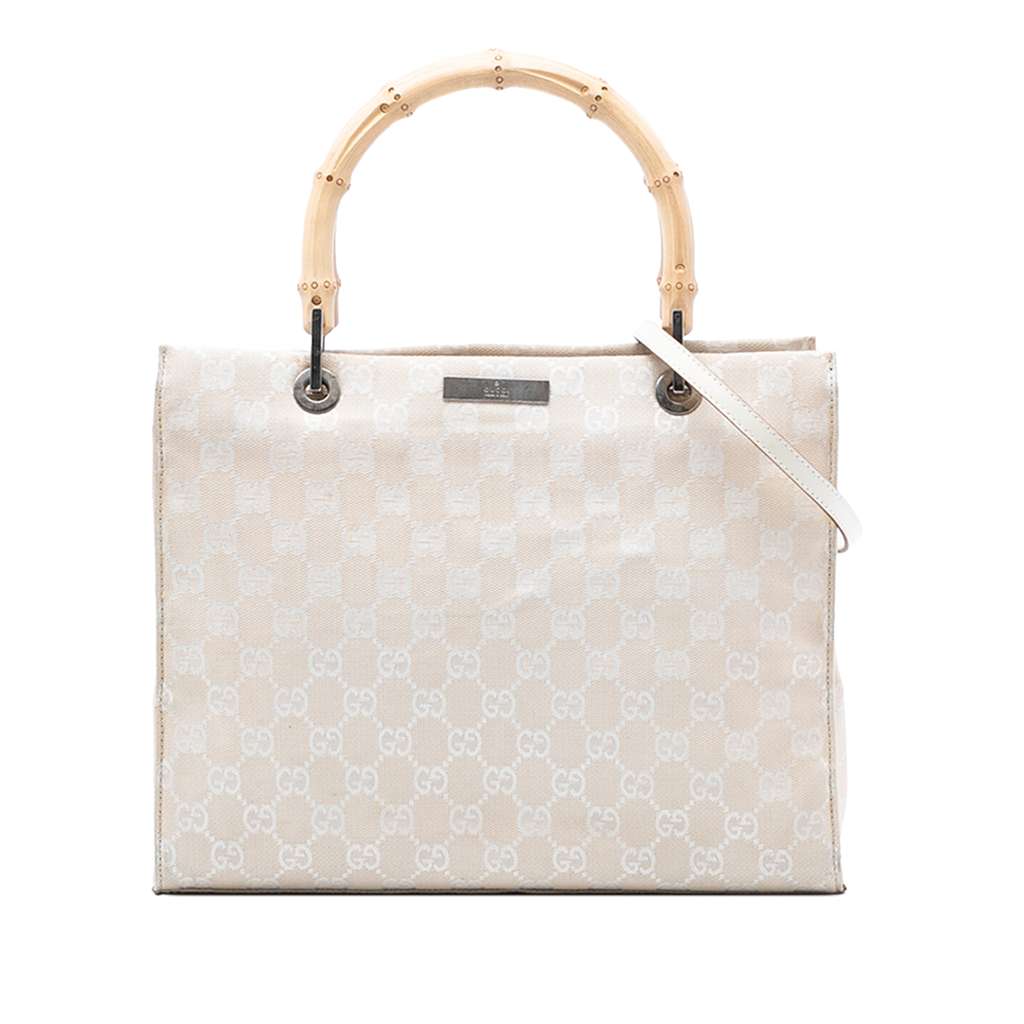 Gucci GG Canvas Bamboo Satchel