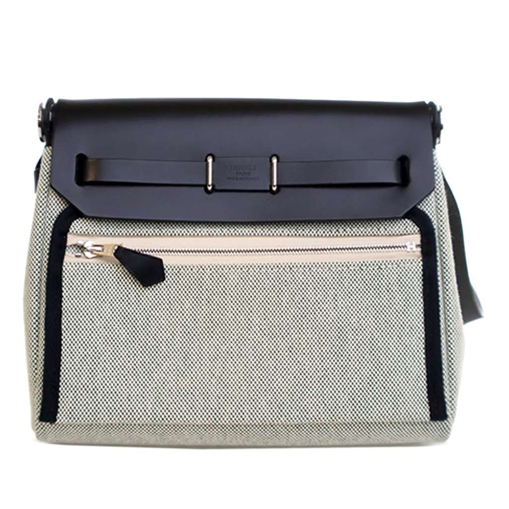 Hermès Military Toile and Vache Hunter Herbag Zip 20 - 4