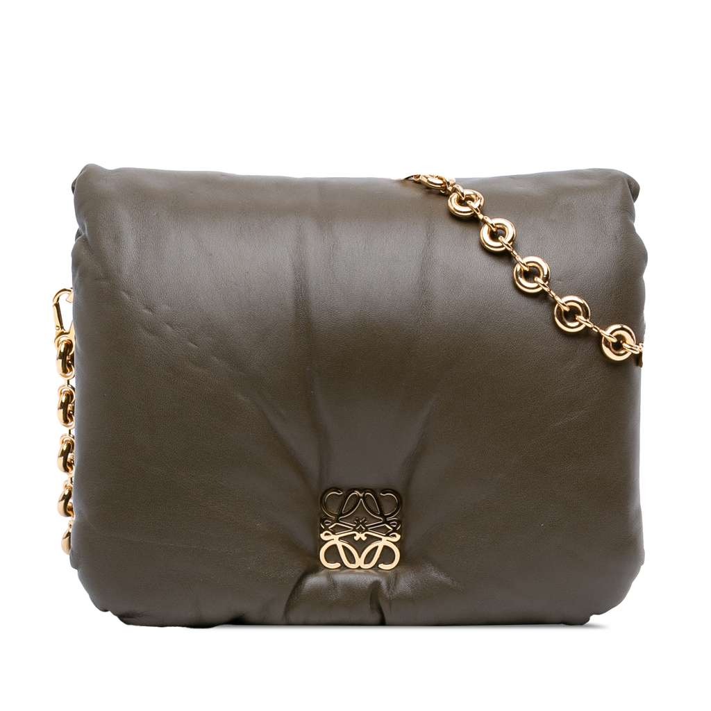 Loewe Shiny Lambskin Goya Puffer Bag