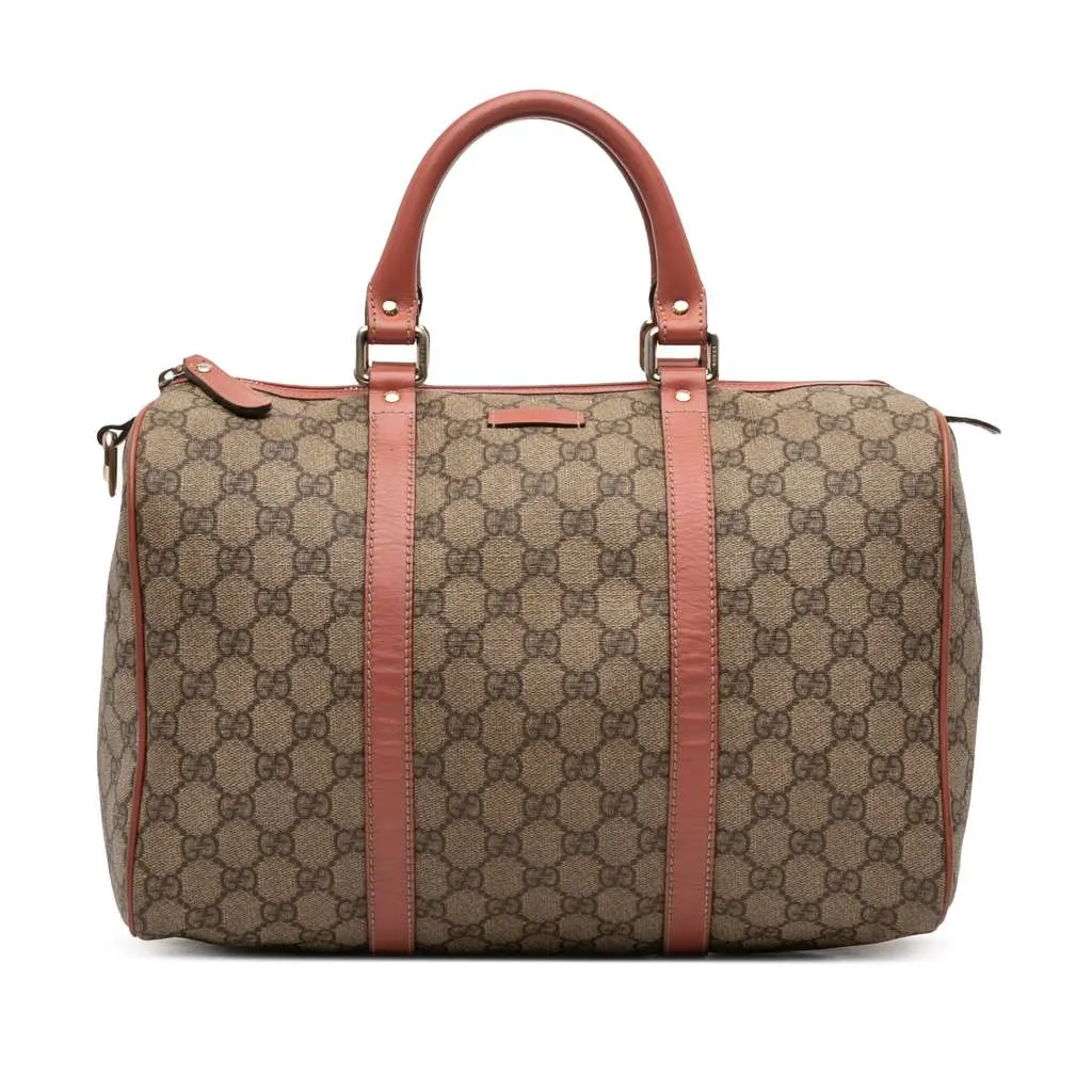 Gucci Medium GG Supreme Joy Boston Bag Brown Canvas Very good - Front View