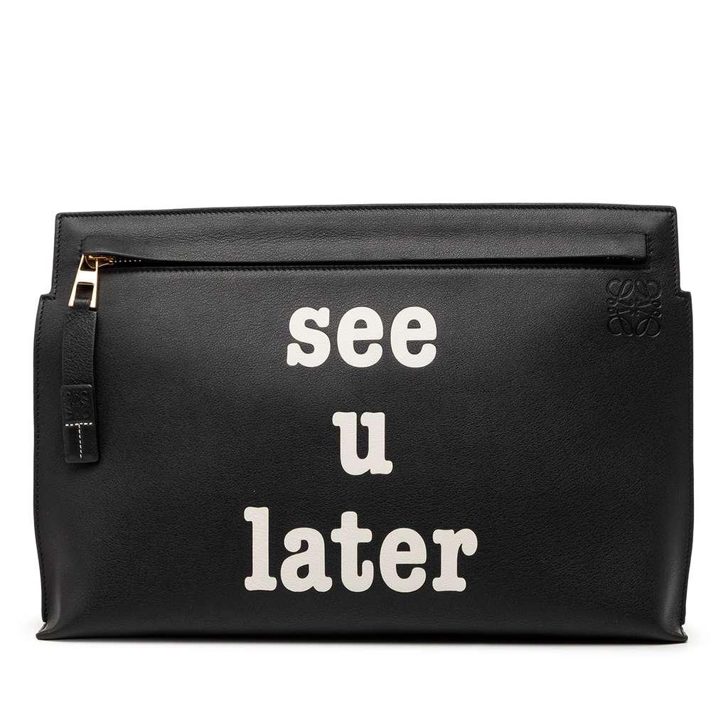 Loewe Calfskin Anagram See U Later T Pouch