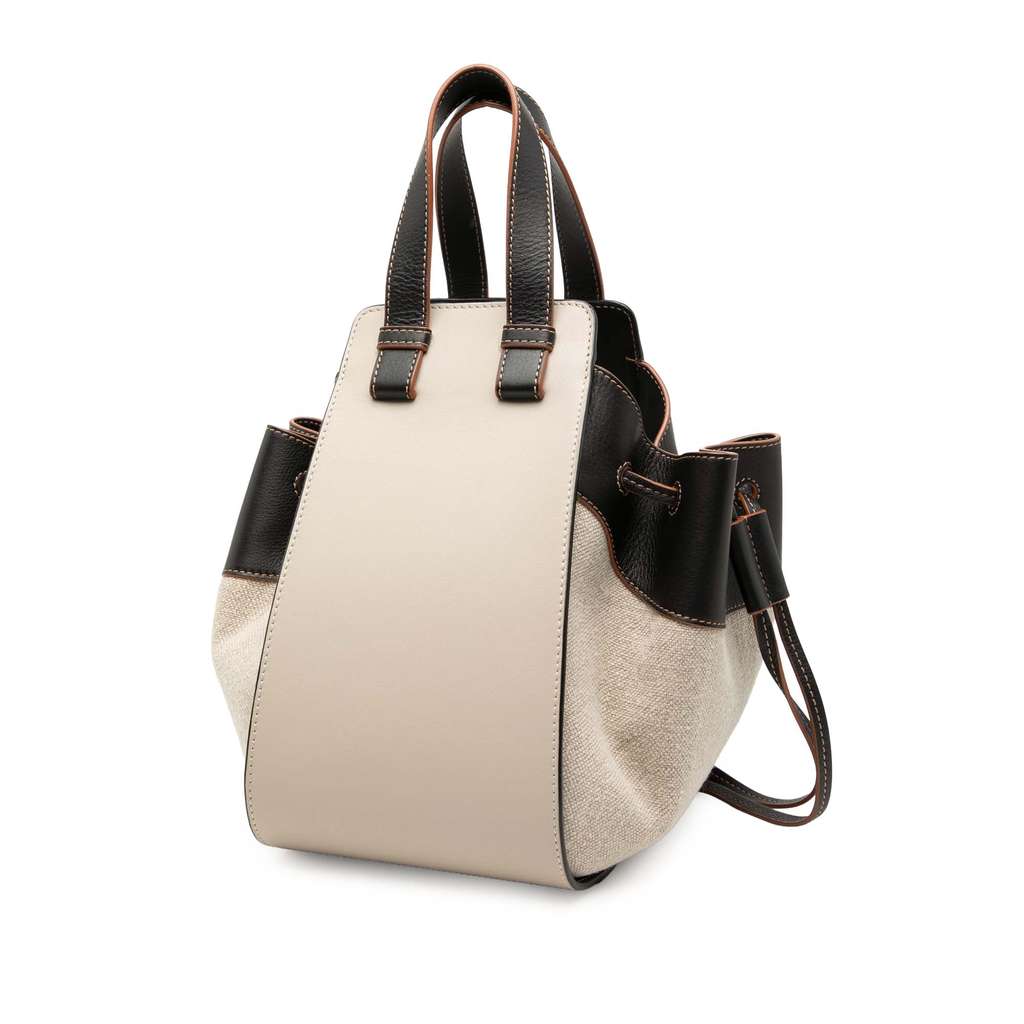 Loewe Small Leather and Canvas Hammock Bag - 2