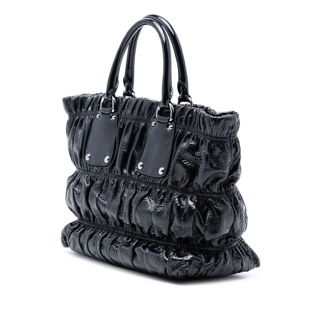 Prada Vernice Gaufre Satchel - 2