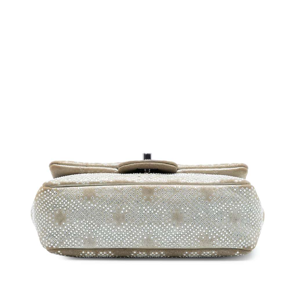 Chanel Mini Rectangular Iridescent Calfskin Strass Embellished Single Flap - 3