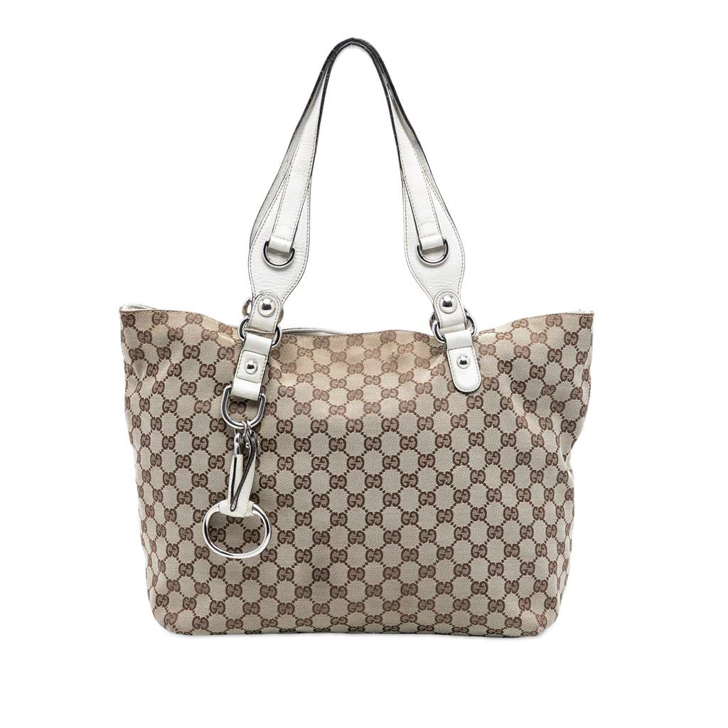 Gucci Medium GG Canvas Icon Bit Tote