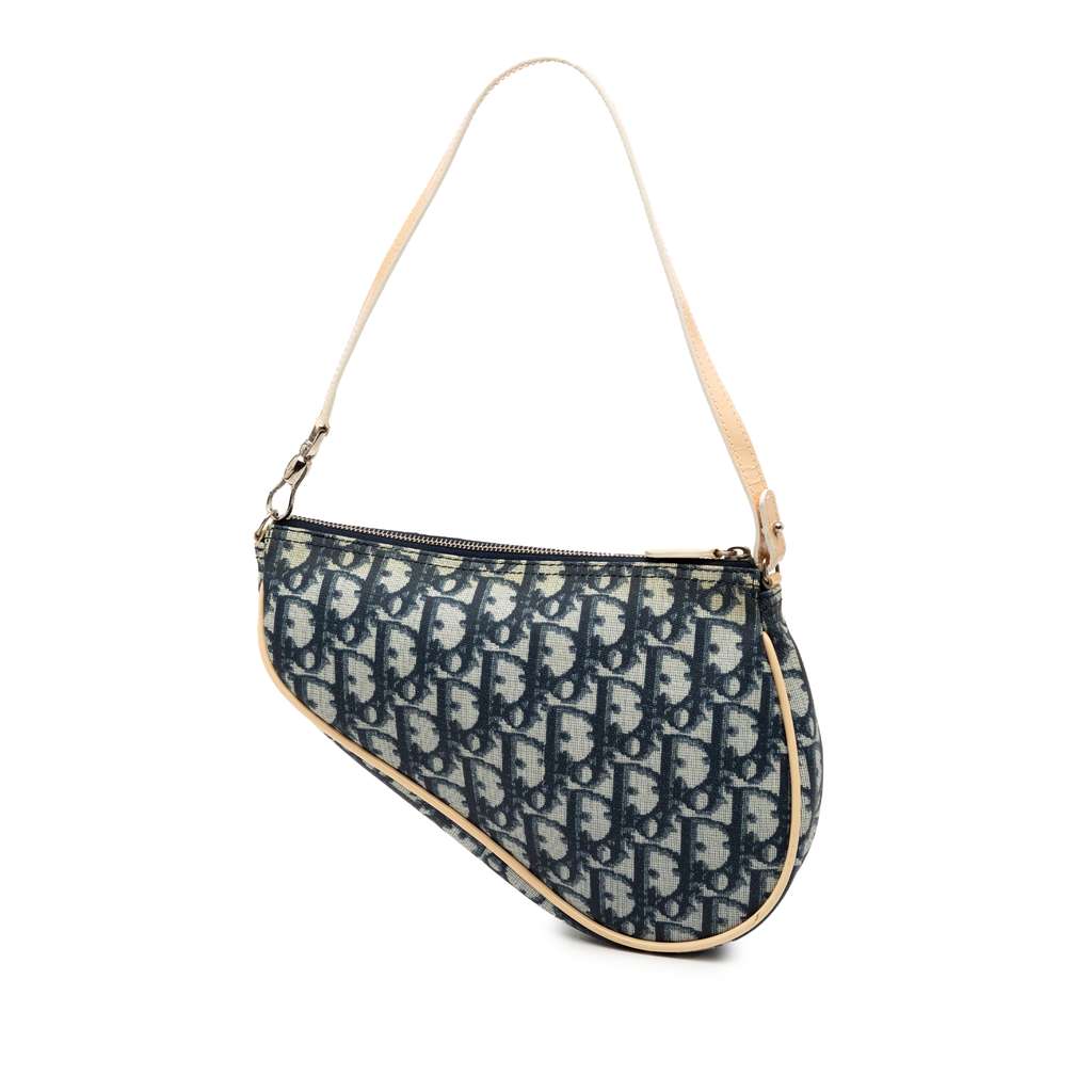 Dior Mini Diorissimo Coated Canvas Saddle Pochette - 2
