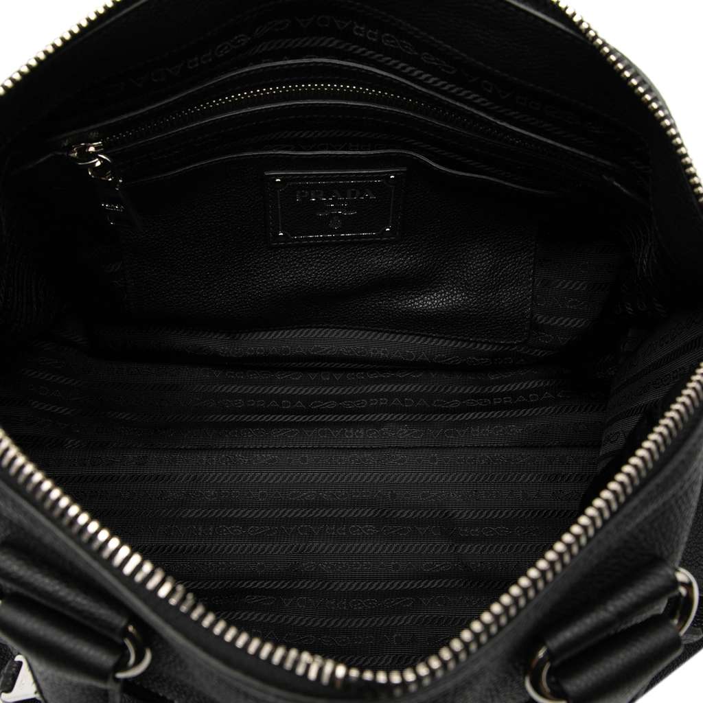Prada Vitello Daino Zip Top Satchel - 4