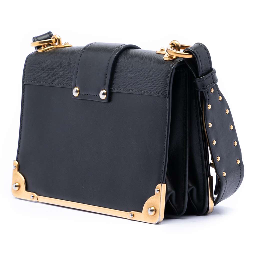 Prada Saffiano Trimmed City Calf Cahier Crossbody - 2