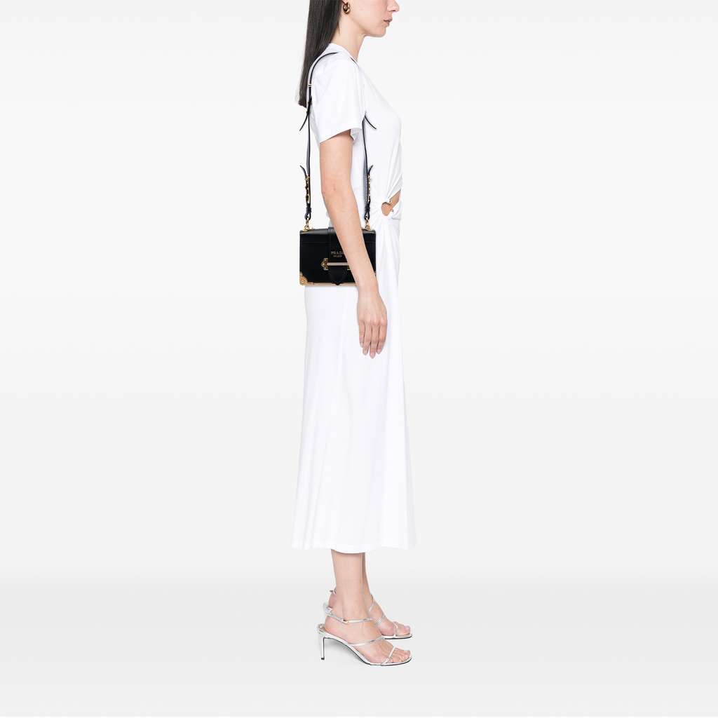 Prada Saffiano Trimmed City Calf Cahier Crossbody - 5