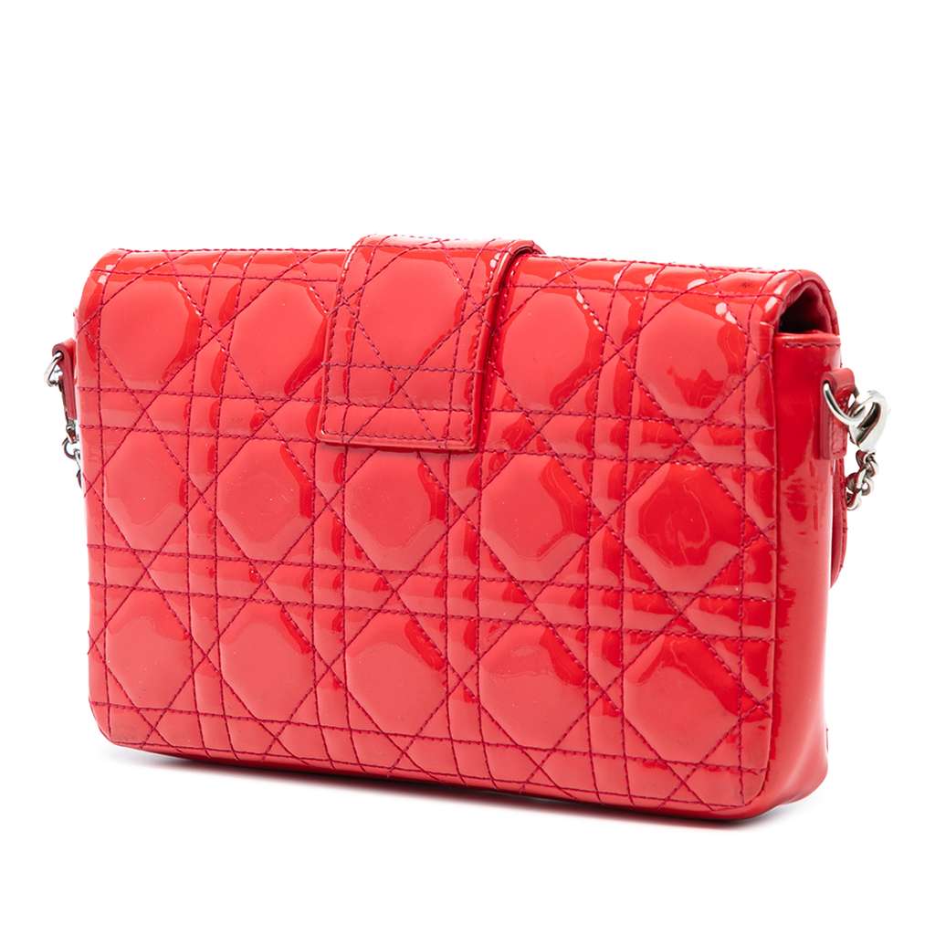 Dior Patent Cannage New Lock Pouch Crossbody - 2