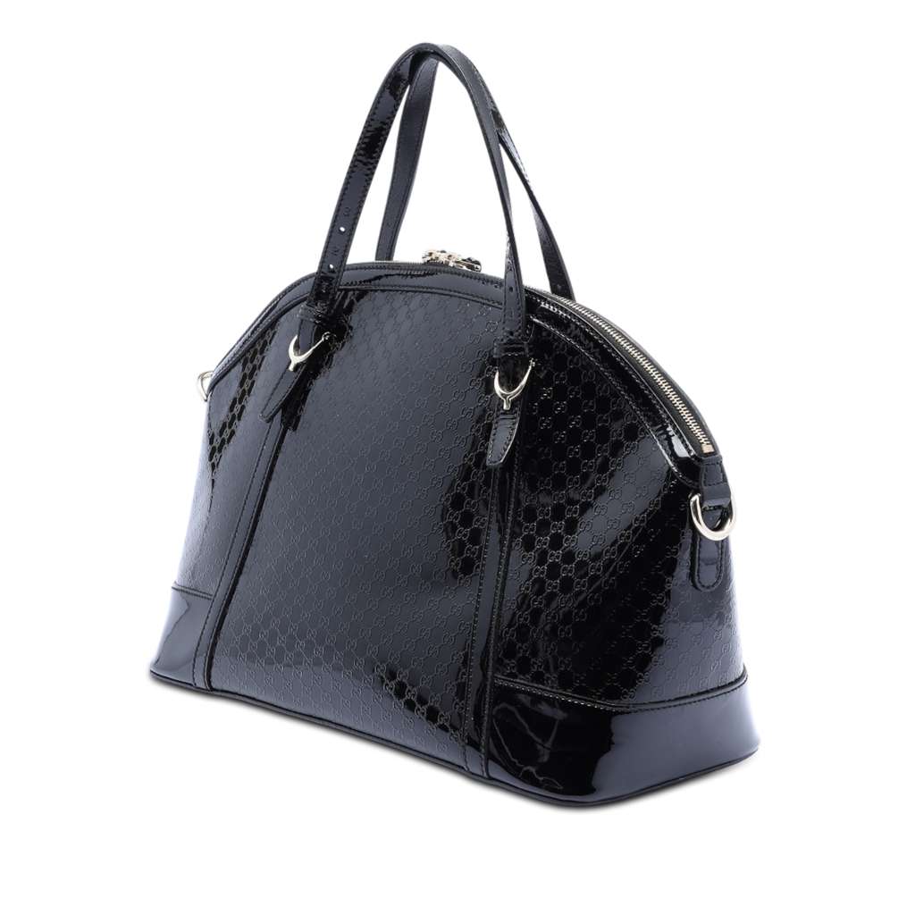 Gucci Large Microguccissima Patent Dome Satchel - 2