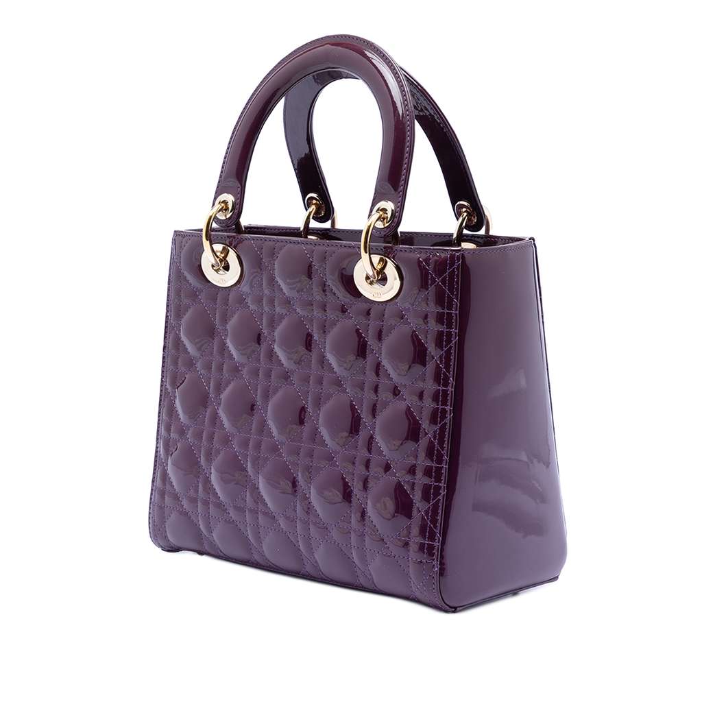 Dior Medium Patent Cannage Lady Dior - 2