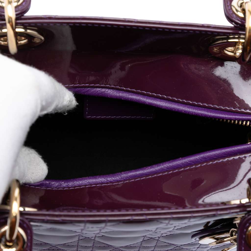 Dior Medium Patent Cannage Lady Dior - 4