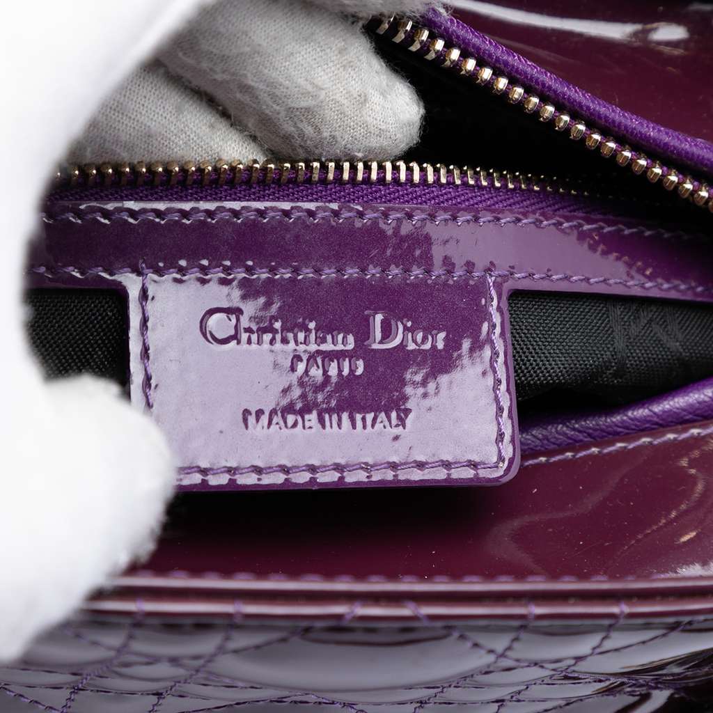 Dior Medium Patent Cannage Lady Dior - 5