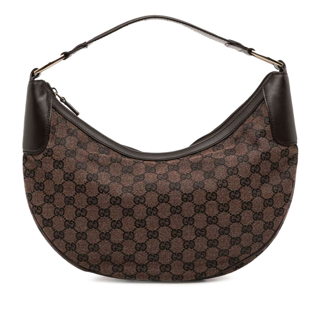 Gucci GG Canvas Half Moon Hobo