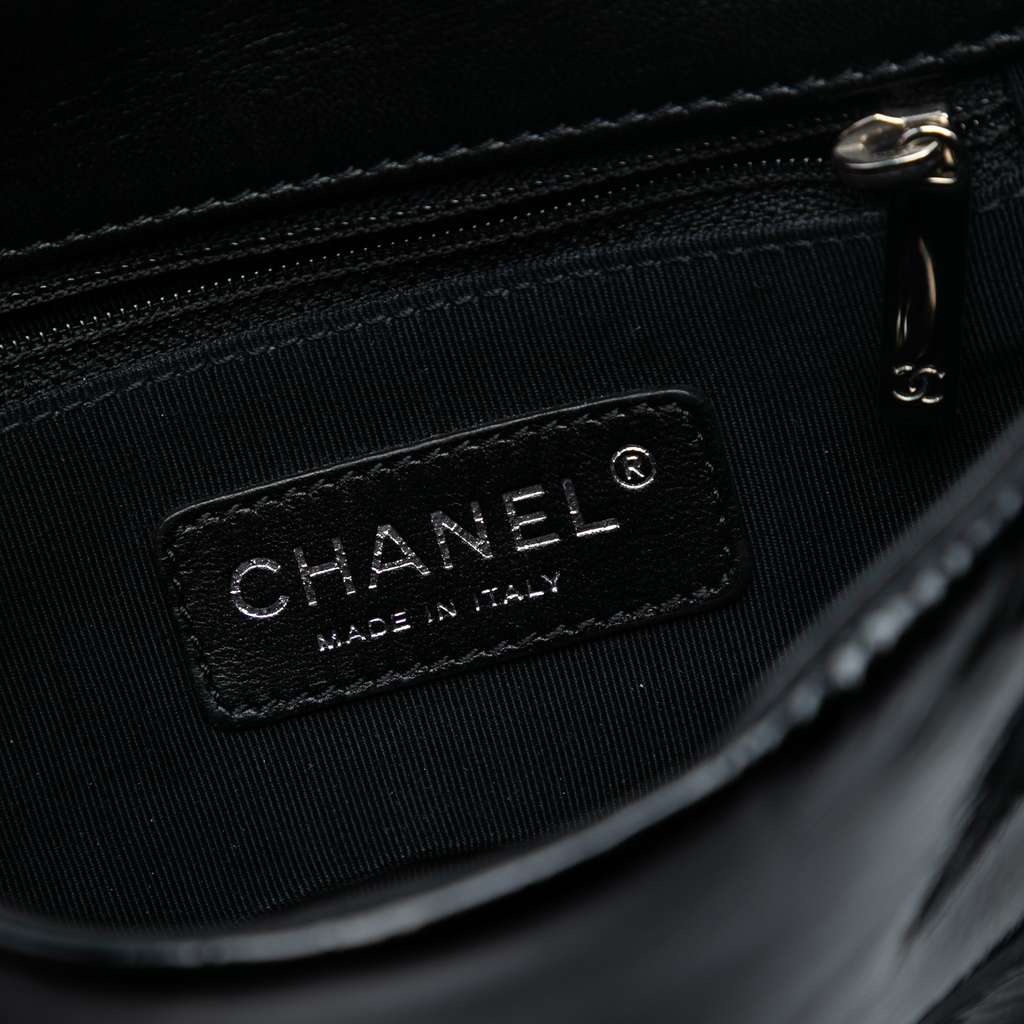 Chanel Mini CC Patent Woven Stitch Full Flap - 5