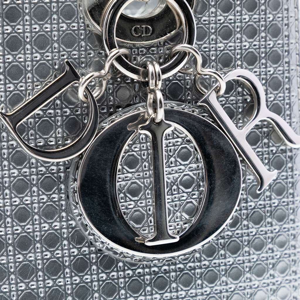 Dior Medium Metallic Patent Microcannage Lady Dior - 5