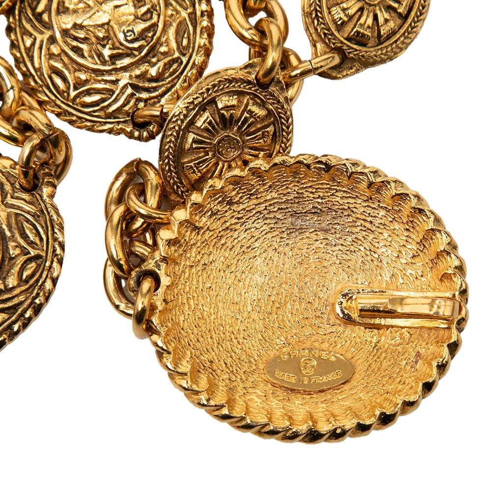 Chanel Gold Plated Equestrian Medallion Chain Belt - 3