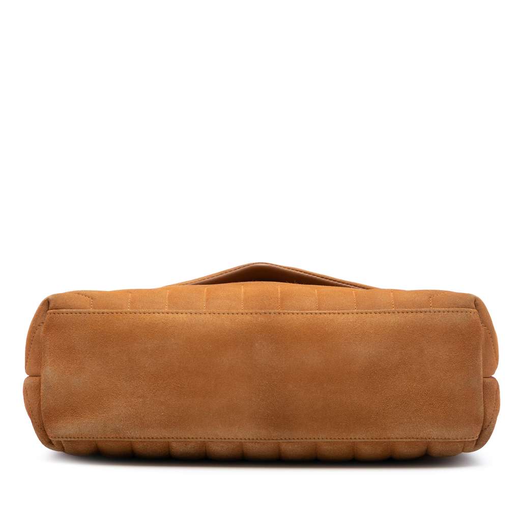 Saint Laurent Medium Matelasse Suede Monogram LouLou Chain Bag - 3