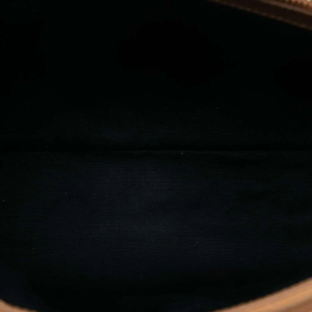 Saint Laurent Medium Matelasse Suede Monogram LouLou Chain Bag Brown Leather Good - Model View
