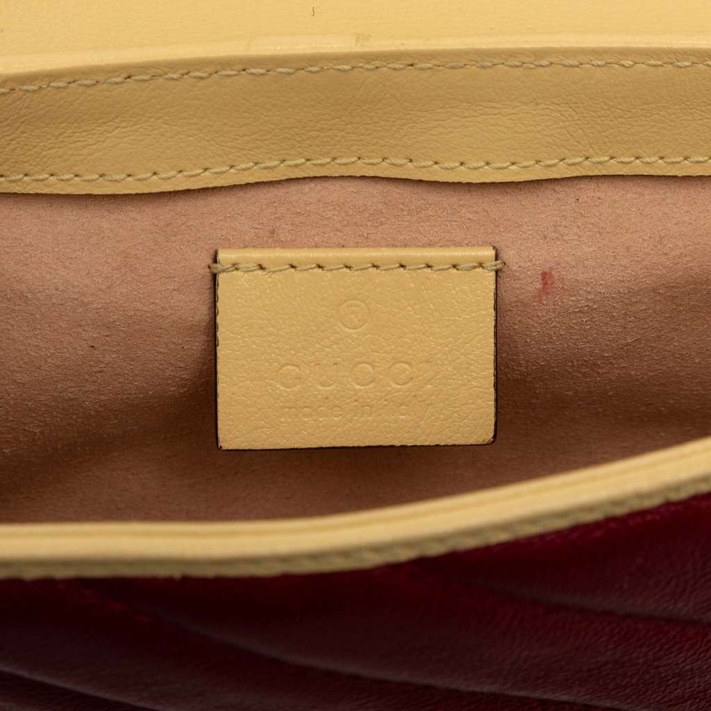 Gucci Super Mini GG Marmont Tricolor Matelasse Leather Torchon Flap Crossbody - 5