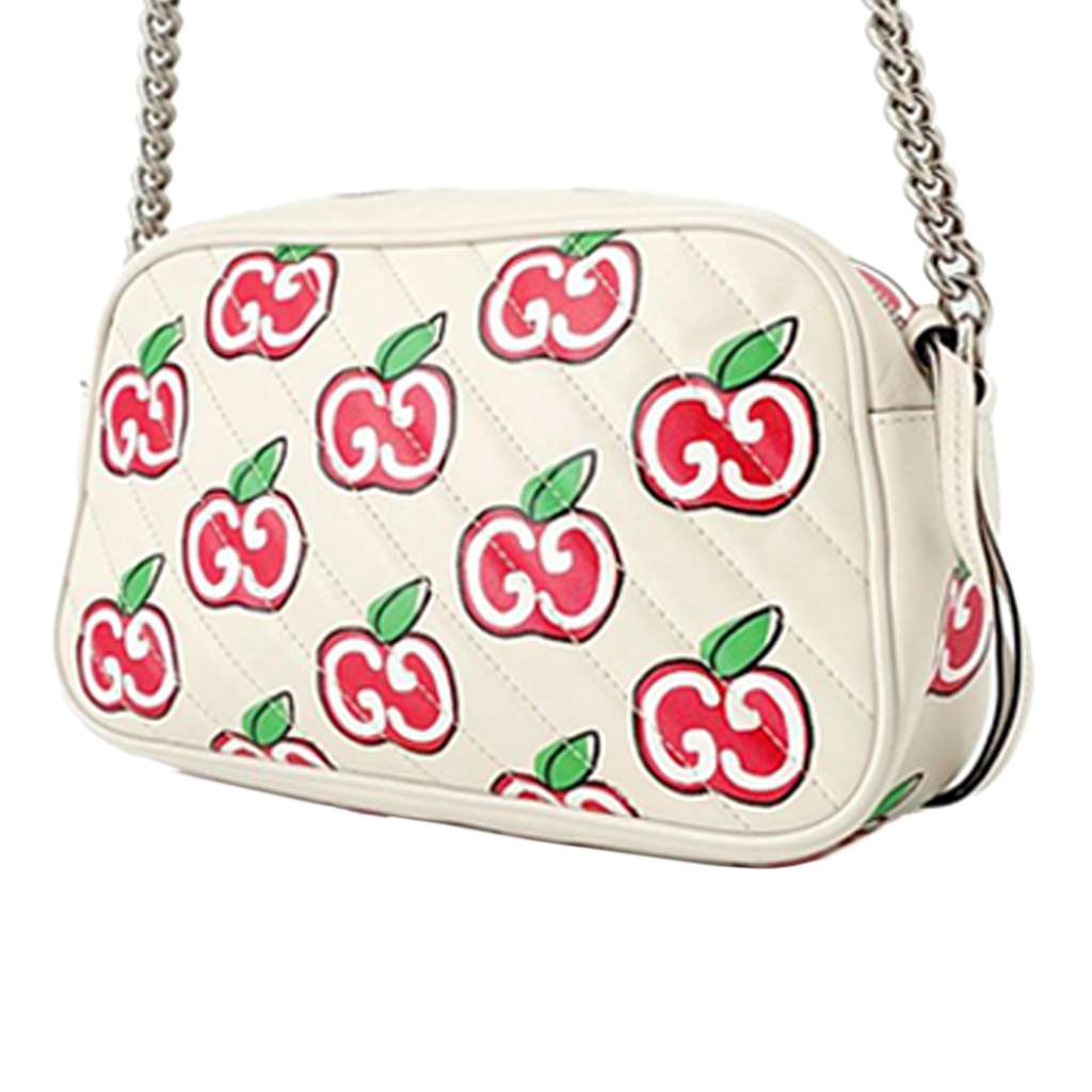 Gucci Small GG Marmont Matelasse Leather Apple Crossbody - 2