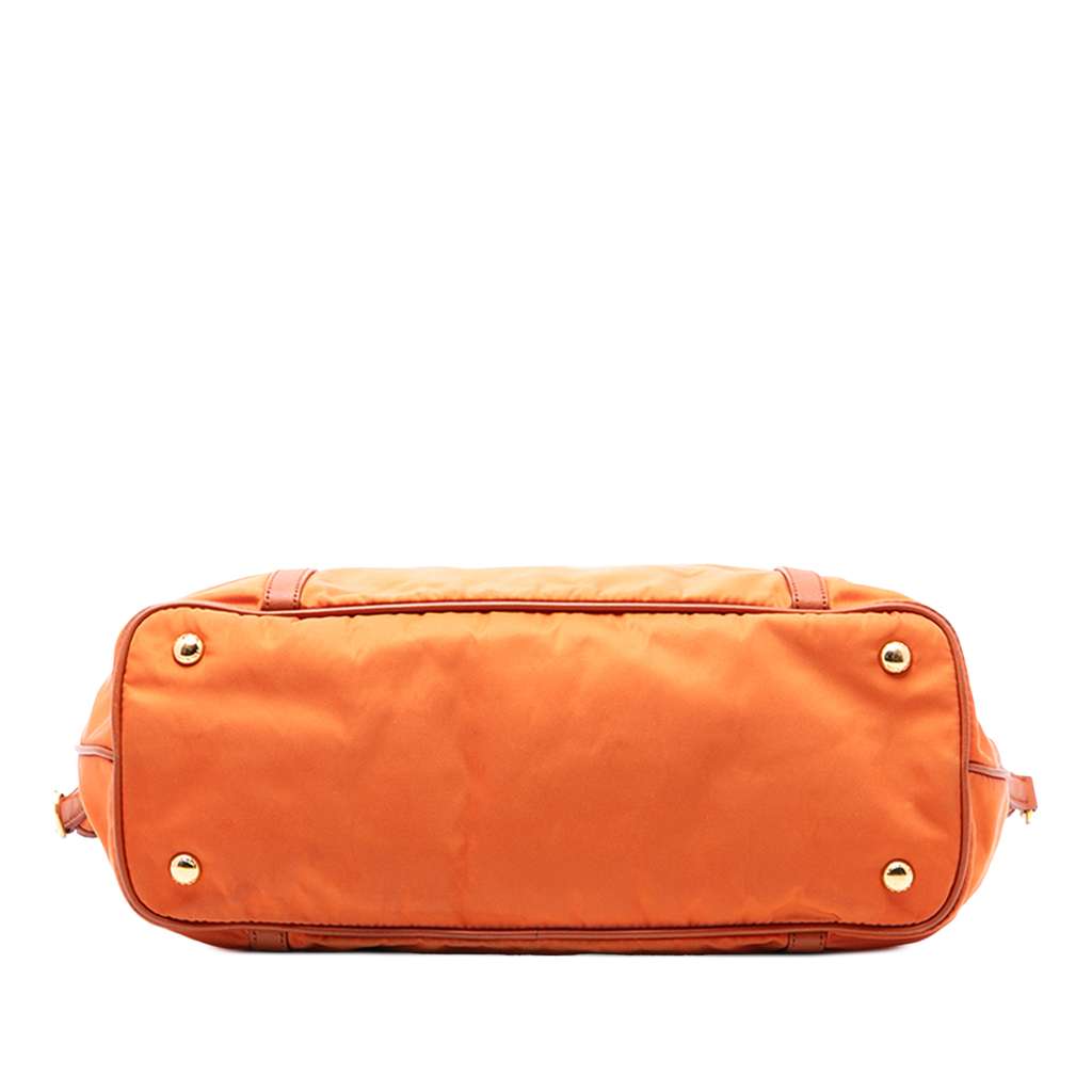 Prada Saffiano Trimmed Tessuto Satchel - 3