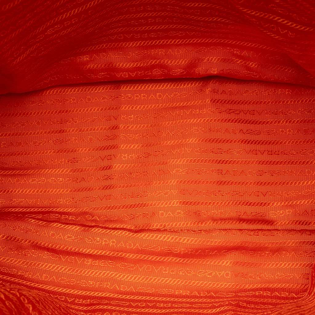 Prada Saffiano Trimmed Tessuto Satchel - 4