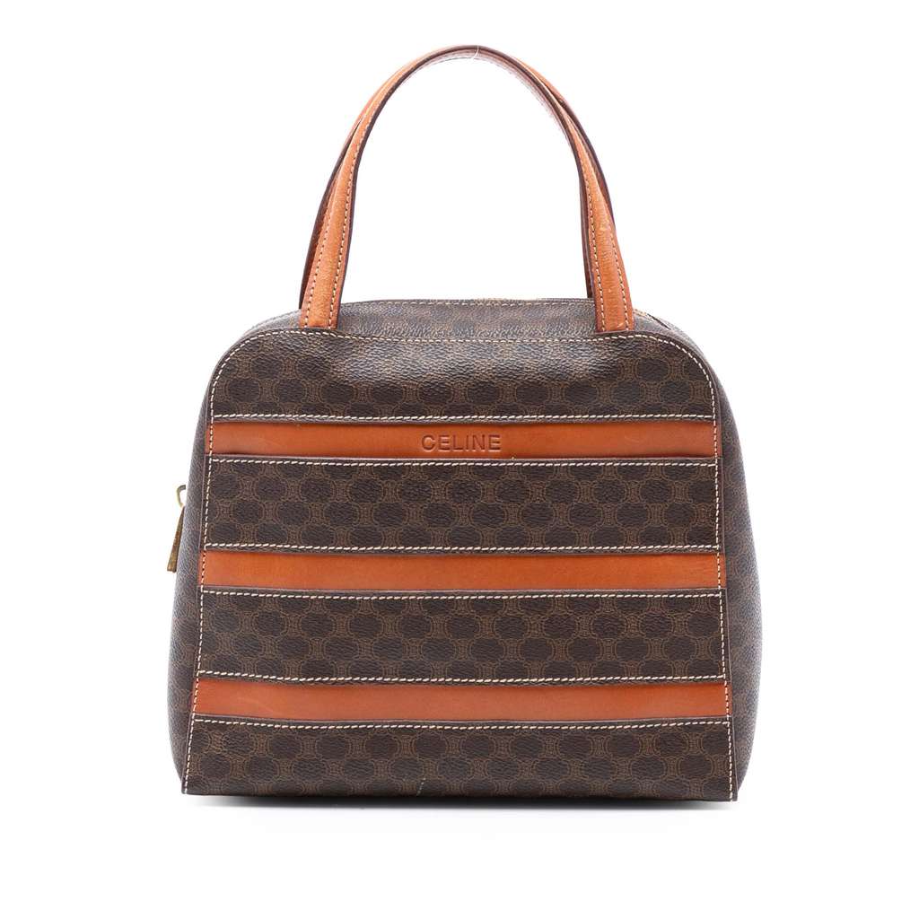 Celine Macadam Coated Canvas Handbag
