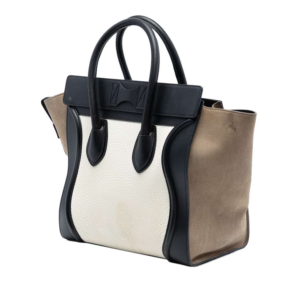 Celine Mini Tricolor Leather Luggage Tote - 2