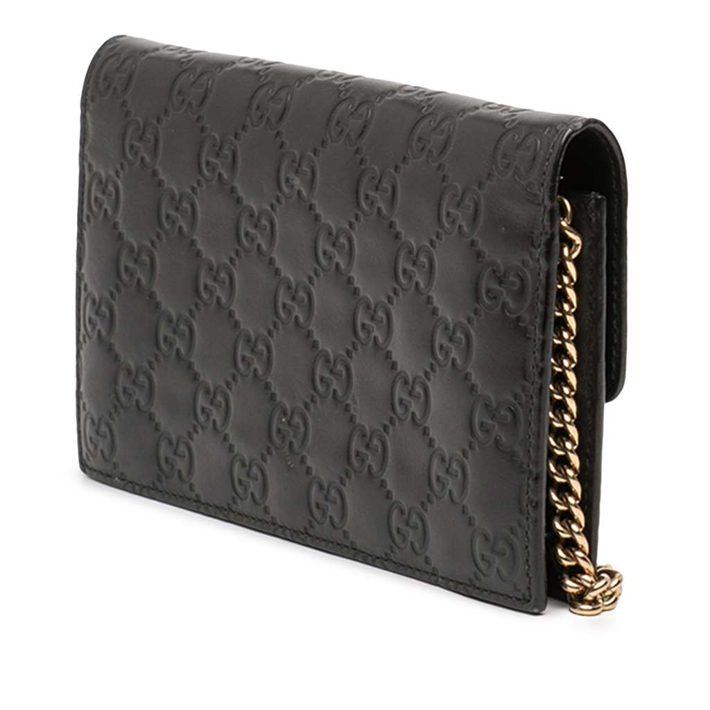 Gucci Guccissima Interlocking G Wallet On Chain - 2