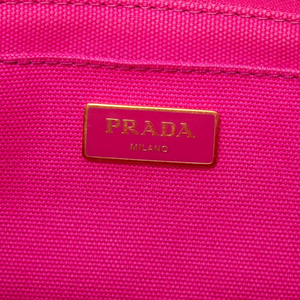 Prada Small Canvas Canapa Logo Satchel - 5