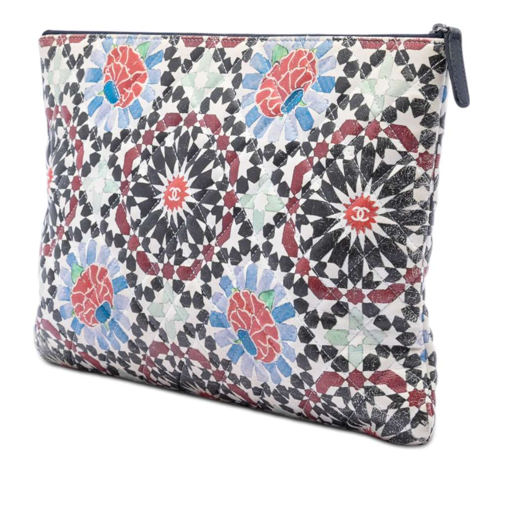 Chanel Paris Dubai Large Printed Lambskin Cosmetic Case - 2