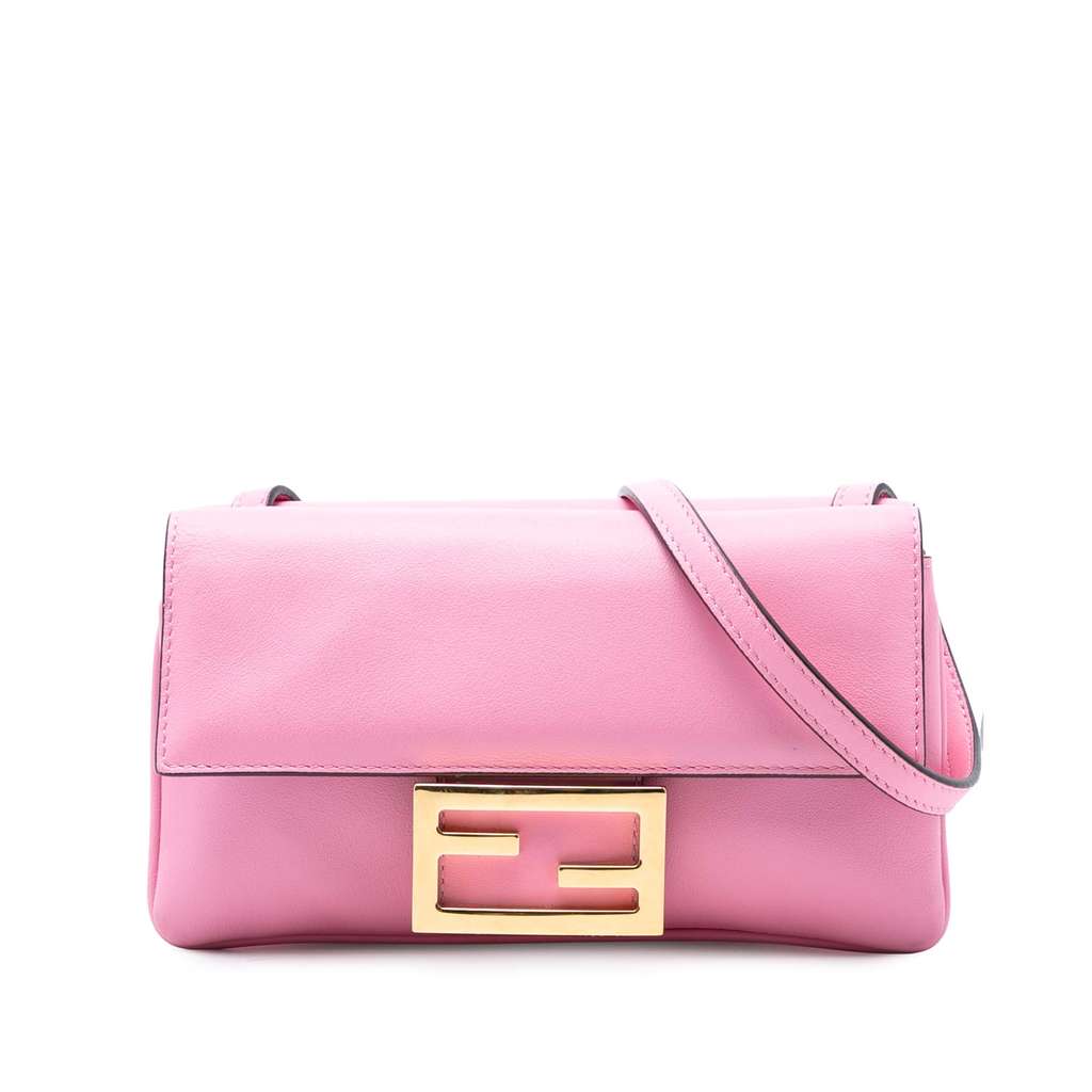 Fendi Leather Duo Baguette Crossbody