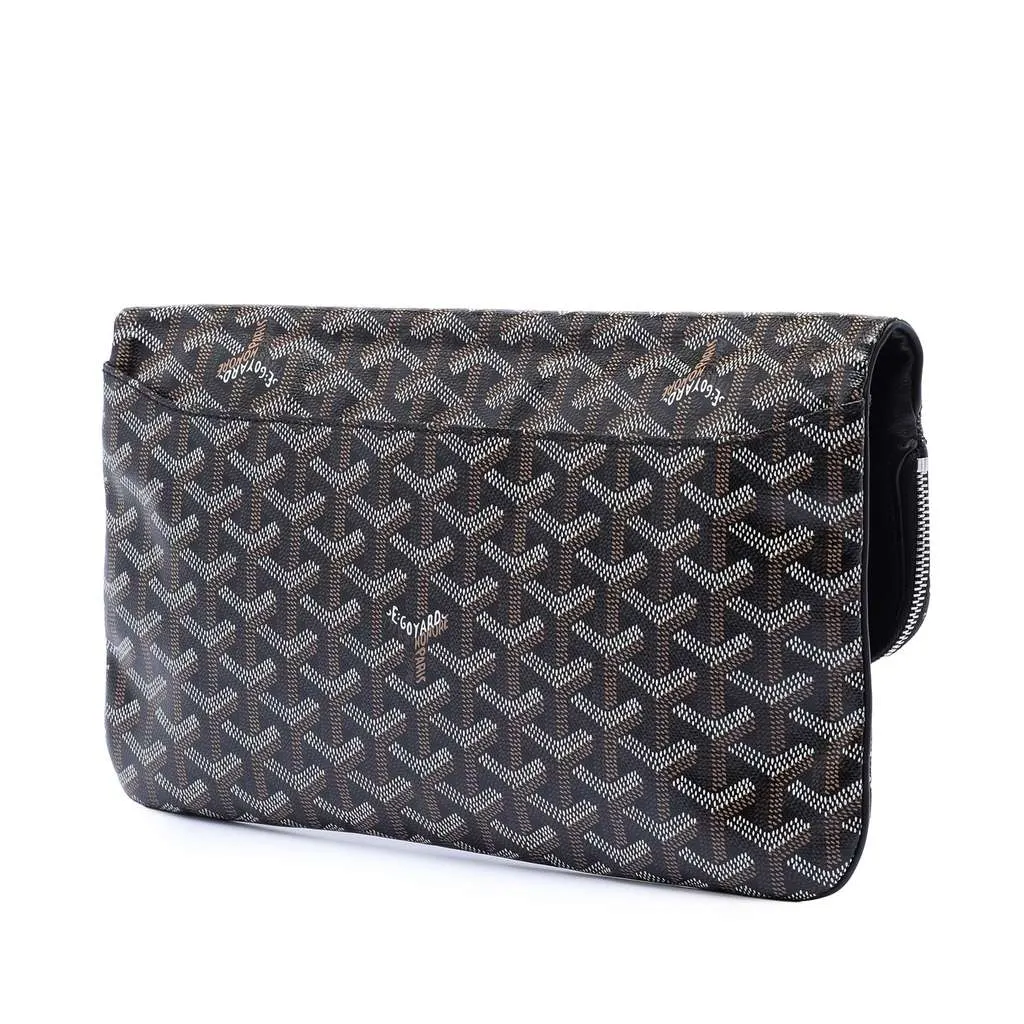 Goyard Goyardine Sainte Marie MM Black Canvas Very good - Back View
