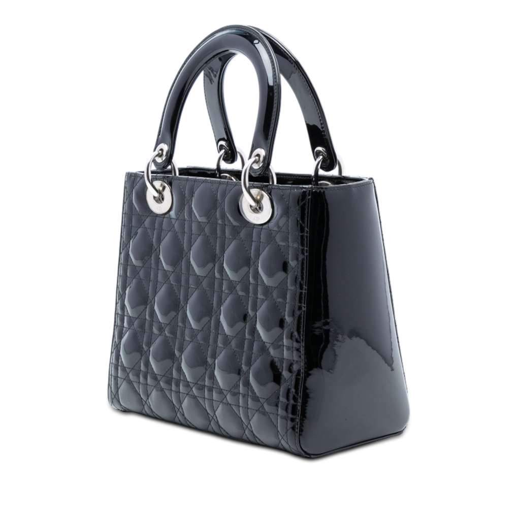 Dior Medium Patent Cannage Lady Dior - 2