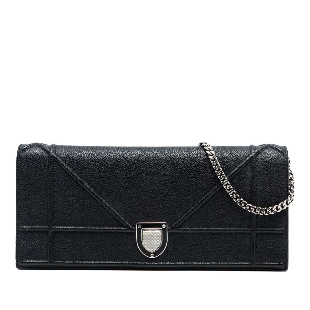 Dior Grained Calfskin Diorama Pochette Clutch
