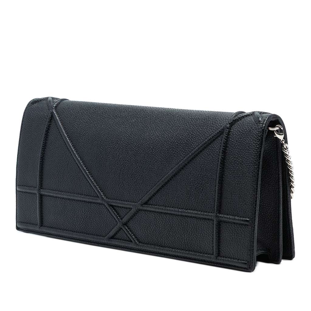 Dior Grained Calfskin Diorama Pochette Clutch - 2