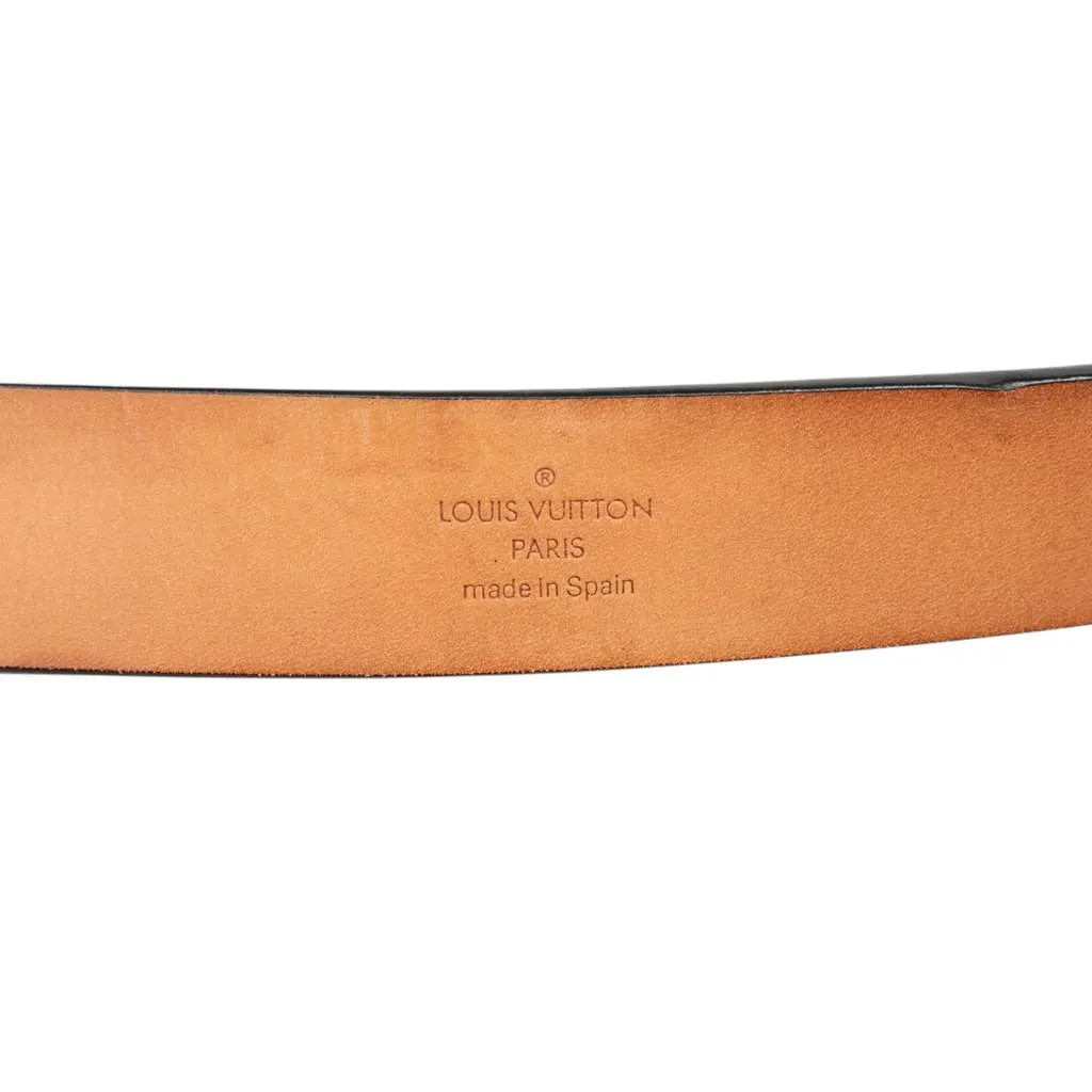 Louis Vuitton Leather Initiales Belt Black Leather Very good - Box View