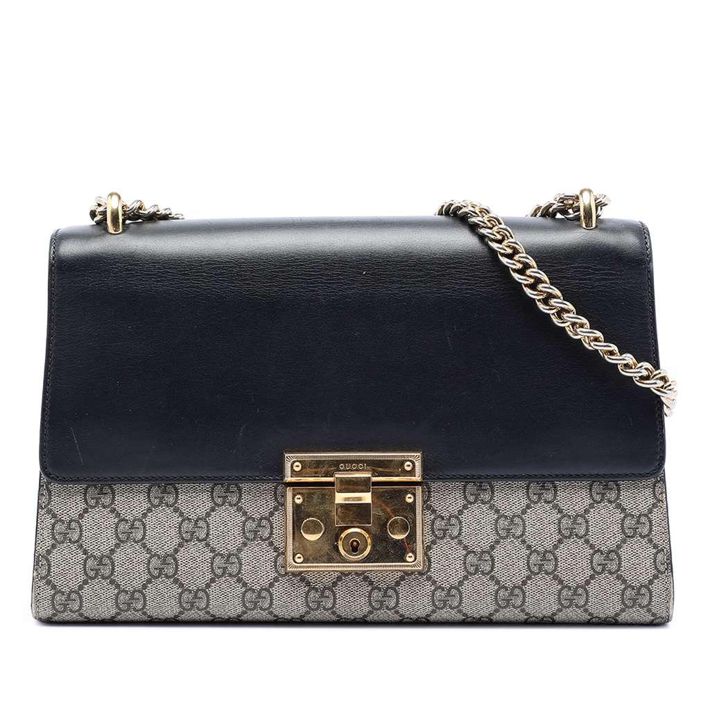 Gucci Medium GG Supreme Padlock Shoulder Bag
