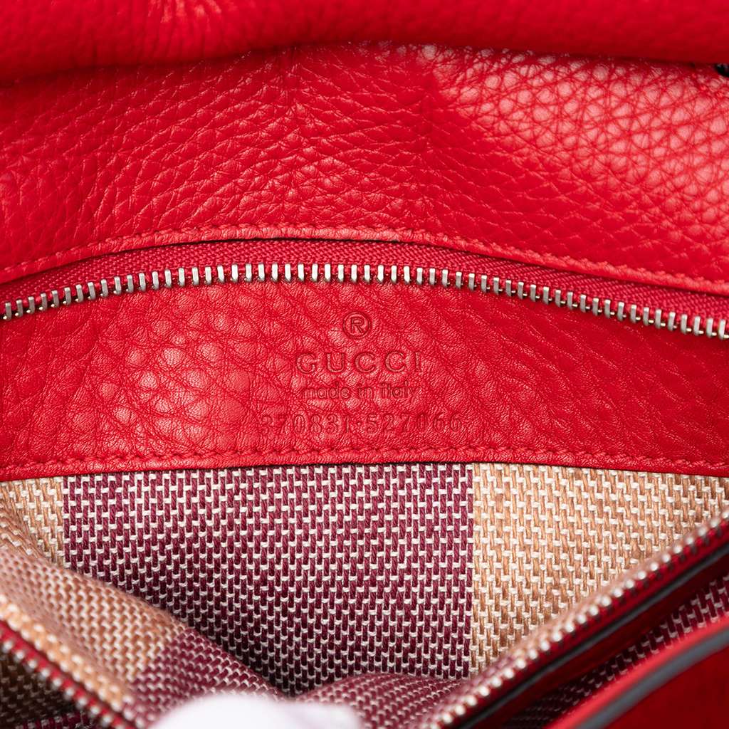 Gucci Small Leather Bamboo Daily Satchel - 5