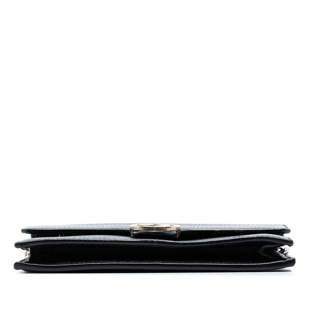 Gucci Leather Interlocking G Dollar Wallet on Chain - 3