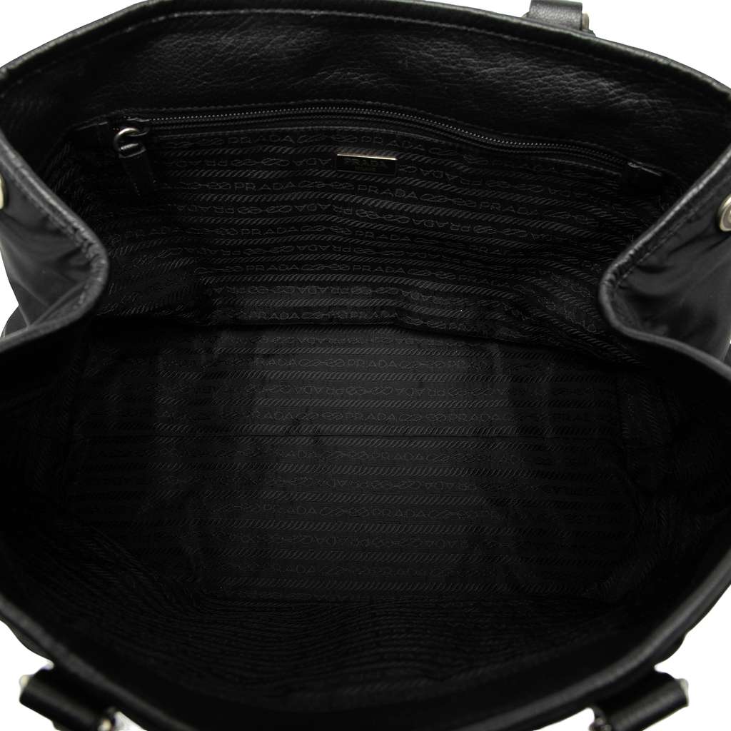 Prada Leather Trimmed Tessuto Tote - 4
