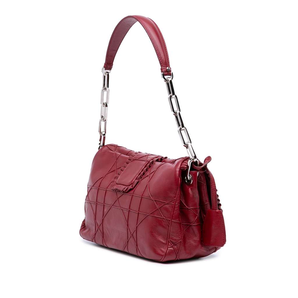 Dior Lambskin Cannage New Lock Ruffle Flap - 2