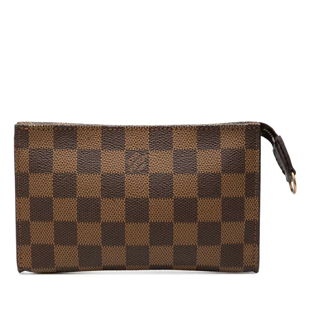 Louis Vuitton Damier Ebene Marais Bucket Pouch Brown Very good - Front View