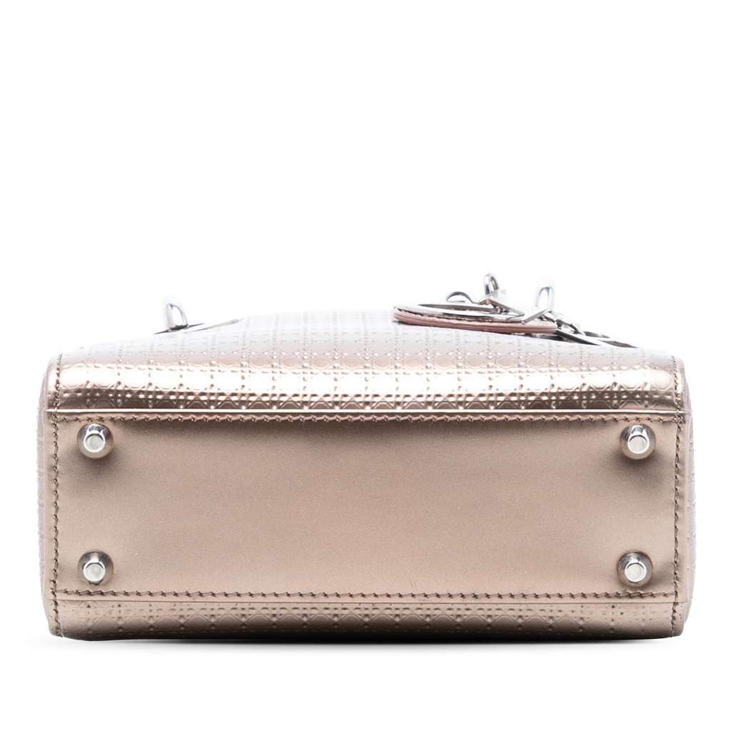 Dior Mini Metallic Patent Microcannage Lady Dior - 3